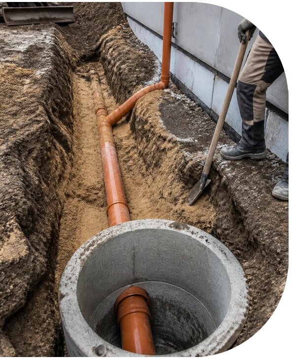 Монтаж и подключение к центральной канализации в Туймазы